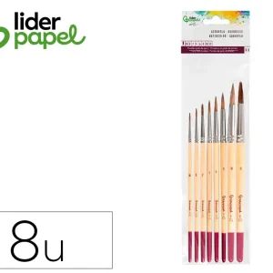 PINCEIS DE PELO DE PÓNEI LIDERPAPEL VIROLA CROMADA