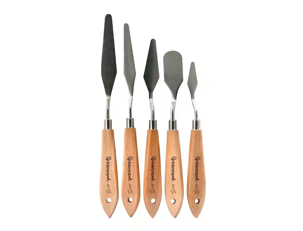 ESPÁTULA PARA PINTURA METÁLICA CABO DE MADEIRA - Image 2