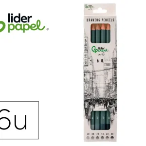 LÁPIS DE DESENHO CAIXA 6 UNIDADES DUREZAS SORTIDAS CERTIFICADO FSC