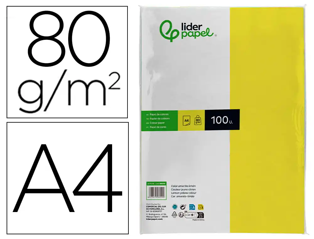 PAPEL DE COR LIDERPAPEL DIN A4 80 GR
