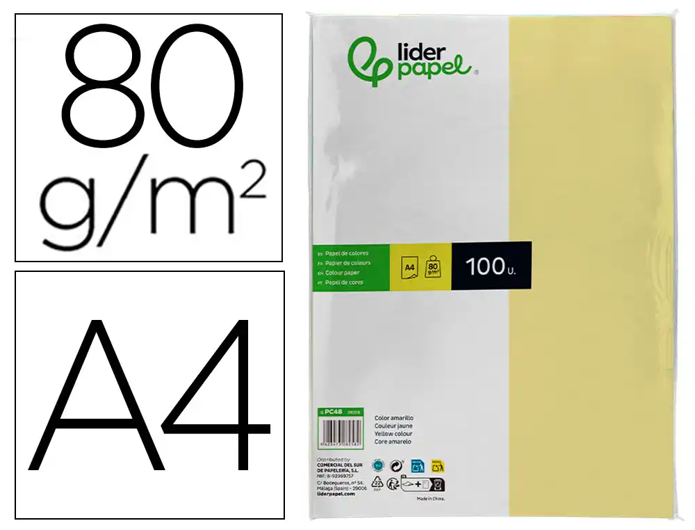 PAPEL DE COR LIDERPAPEL DIN A4 80 GR