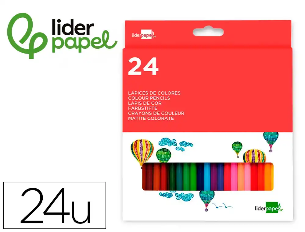 Lapis de cor liderpapel Cx 24 unid