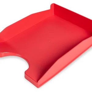 TABULEIRO DE SECRETARIA DE PLASTICO CAIXA COM 6 UNIDADES VERMELHO OPACO