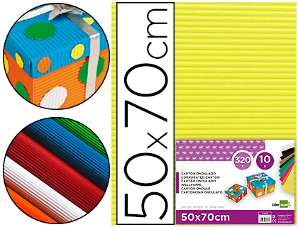 CARTAO ONDULADO LIDERPAPEL 320GR 50X70 CM