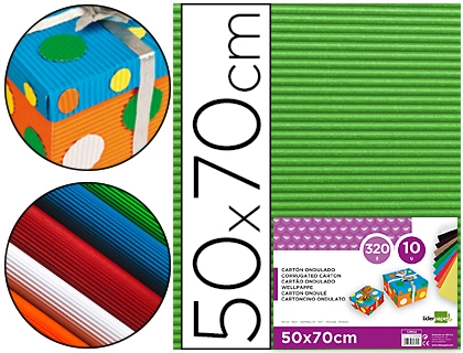 CARTAO ONDULADO LIDERPAPEL 320GR 50X70 CM