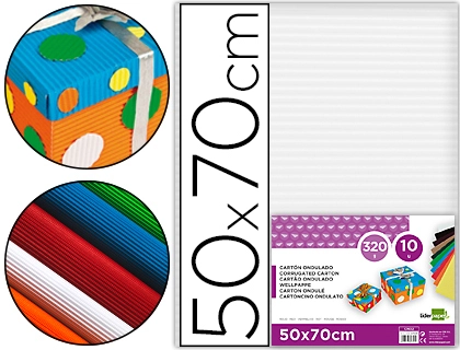 CARTAO ONDULADO LIDERPAPEL 320GR 50X70 CM