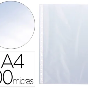 BOLSA CATALOGO/MICA Q-CONNECT DIN A4 100 MICRONS CRISTAL BOLSA DE 10 UNIDADES