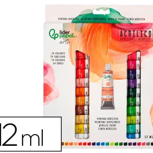 PINTURA ACRÍLICA LIDERPAPEL CAIXA DE 24 TUBOS