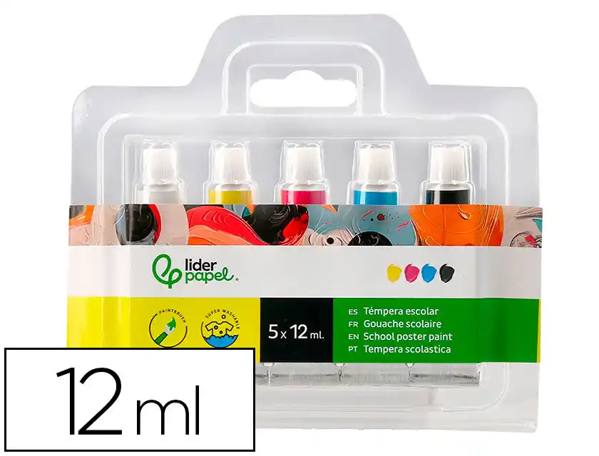 GUACHE TUBO 12 ML 5 TUBOS CORES PRIMÁRIAS